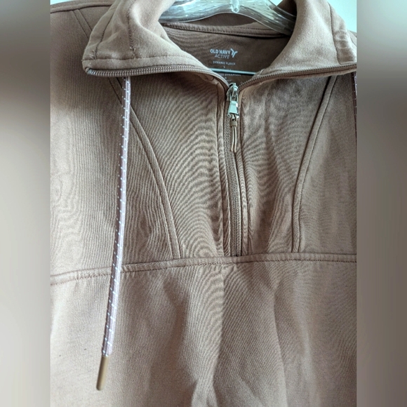 Old Navy Dynamic Fleece Cropped Quarter-Zip Sweater Large Athleisure - Picture 2 of 4